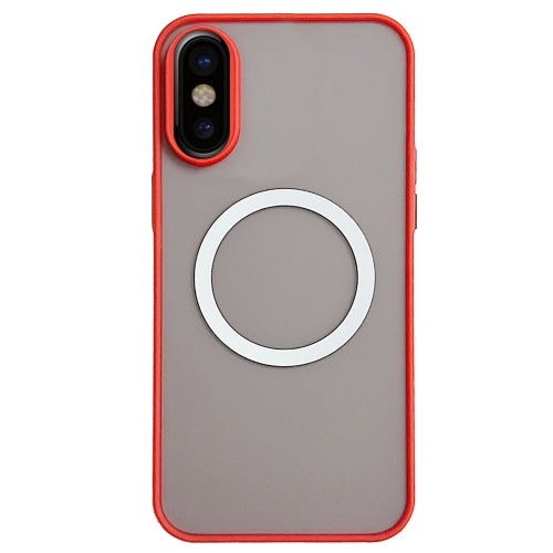 Red MagSafe Clear Transparent Silicone case for Apple iphone X/xs