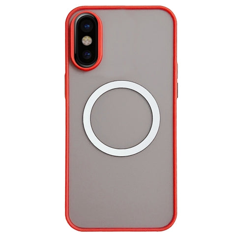 Red MagSafe Clear Transparent Silicone case for Apple iphone X/xs