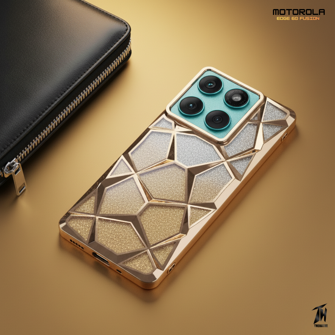 Dazzle Golden Silicone case for Motorola Edge 60 Fusion