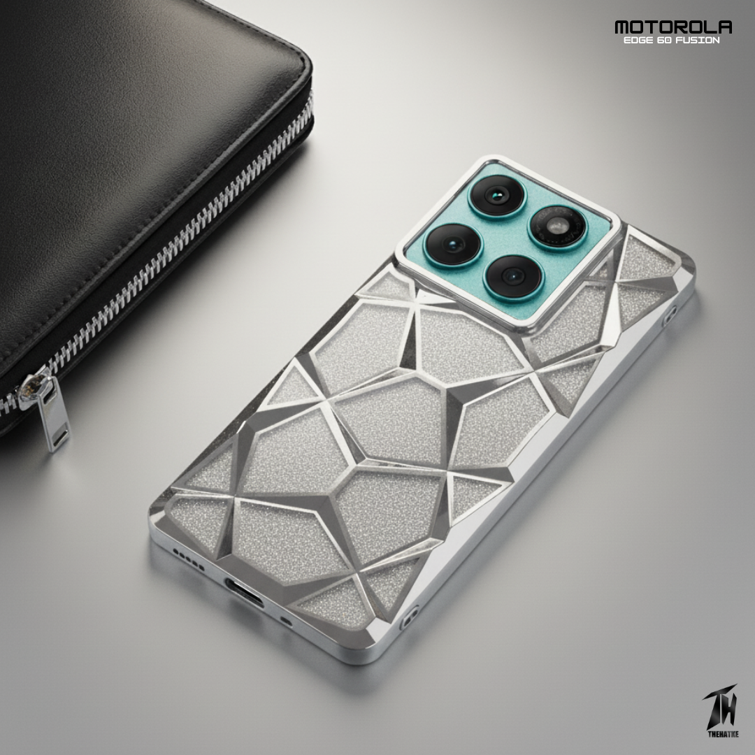 Dazzle Siilver Silicone case for Motorola Edge 60 Fusion