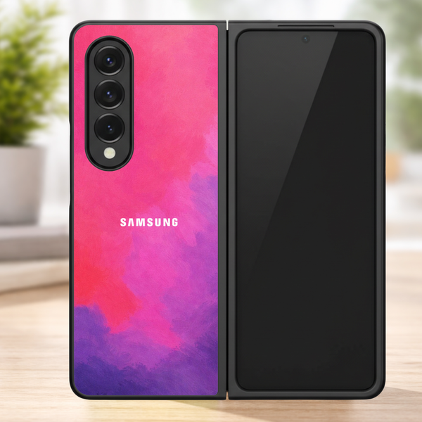 Magenta oil Paint (MB) silicone Case for Samsung Z Fold 3 5G