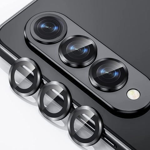 Black Metallic camera ring lens guard for Samsung Galaxy Z Fold 4