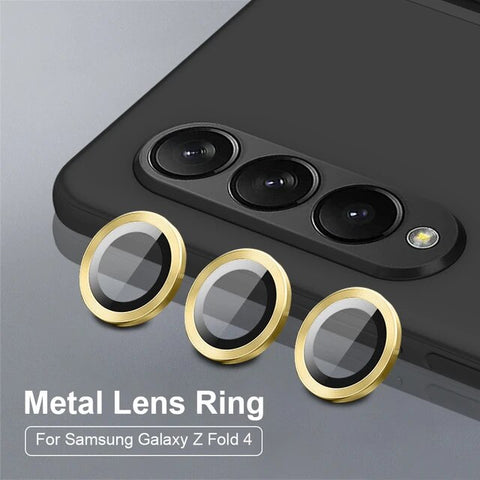 Gold Metallic camera ring lens guard for Samsung Galaxy Z Fold 4
