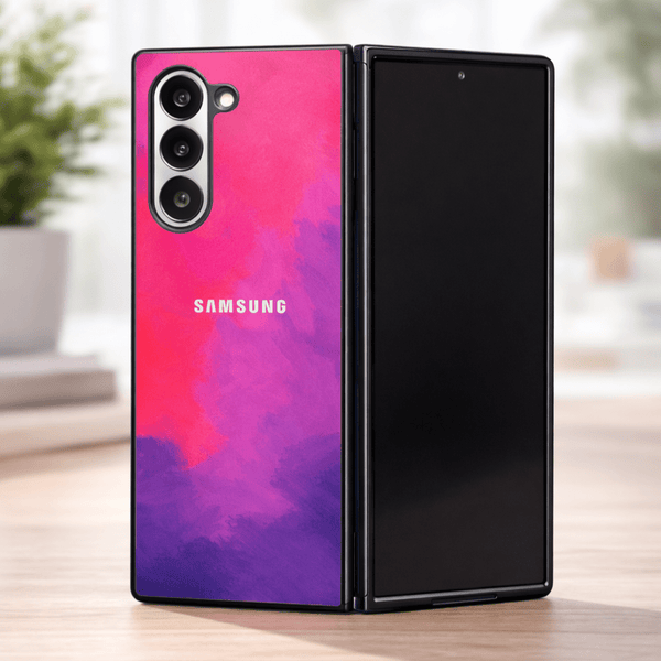 Magenta oil Paint (MB) silicone Case for Samsung Z Fold 5 5G