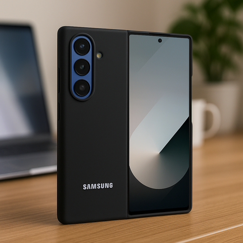 Black Original Silicone case for Samsung Z Fold 7 5G