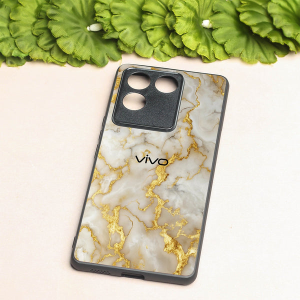 Gold Vein Glory metal back case for Vivo T2 Pro