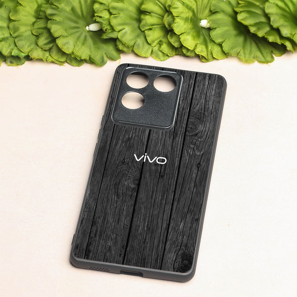 Dark Wood metal back case for Vivo T2 Pro