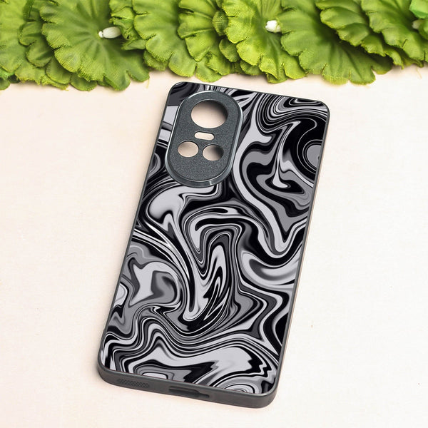 Blackout Marble metal back case for Oppo Reno 10