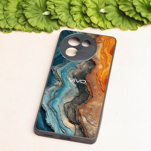 Layered Marble metal back case for Vivo Y200i