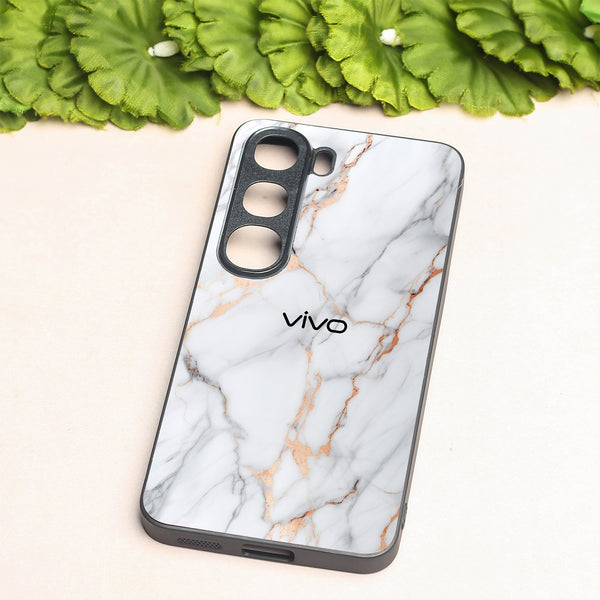 Copper Luxe Marble metal back case for Vivo V40 Lite