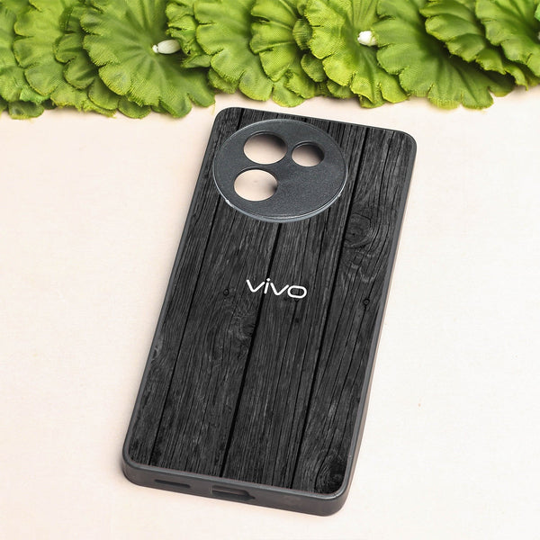 Dark Wood metal back case for Vivo Y200i