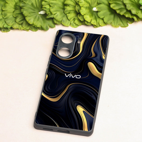 Noir Gold metal back case for Vivo V29e