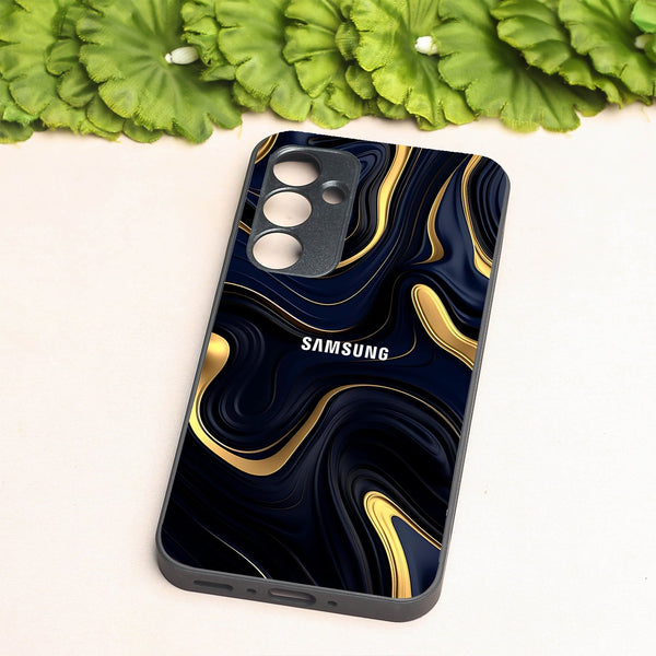 Noir Gold metal back case for Samsung A35