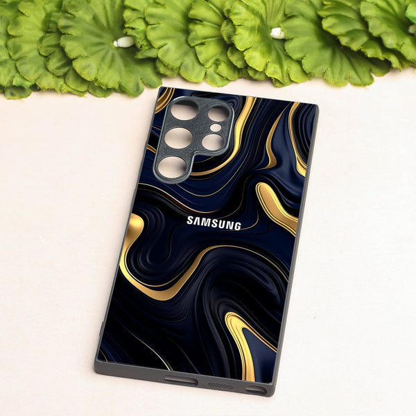 Noir Gold metal back case for Samsung S24 Ultra