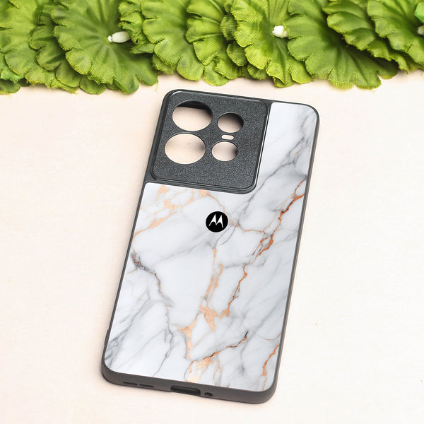 Copper Luxe Marble metal back case for Motorola Edge 50 Pro