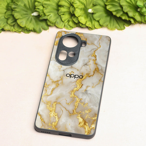 Gold Vein Glory metal back case for Oppo Reno 11