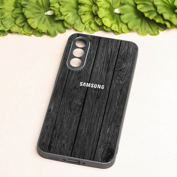 Dark Wood metal back case for Samsung A55
