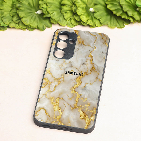Gold Vein Glory metal back case for Samsung A35