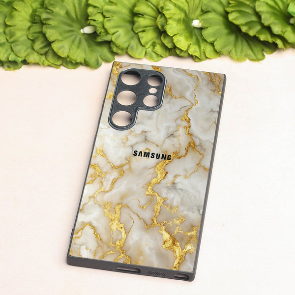Gold Vein Glory metal back case for Samsung S24 Ultra