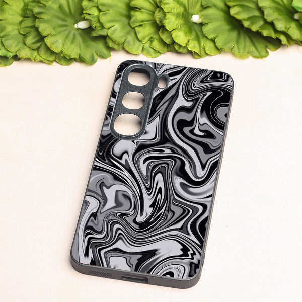 Blackout Marble metal back case for Vivo V40 Lite