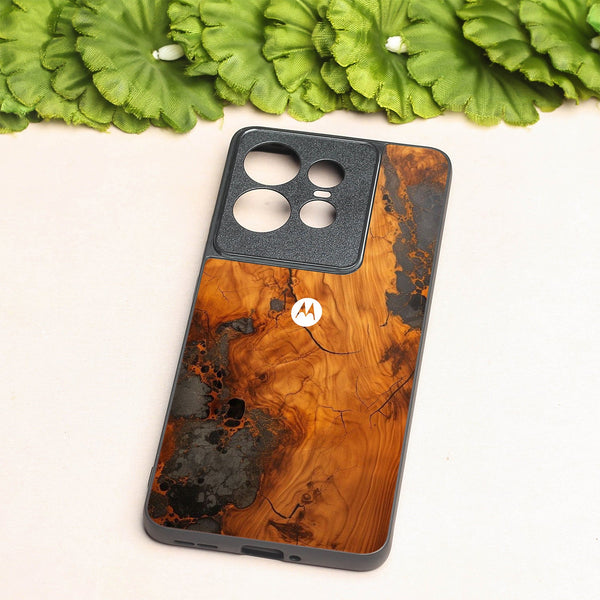 Lava Oak metal back case for Motorola Edge 50 Pro