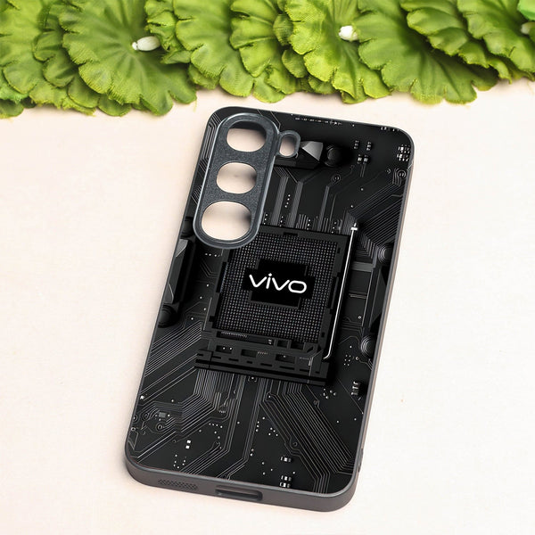 Microchip metal back case for Vivo V40 Lite