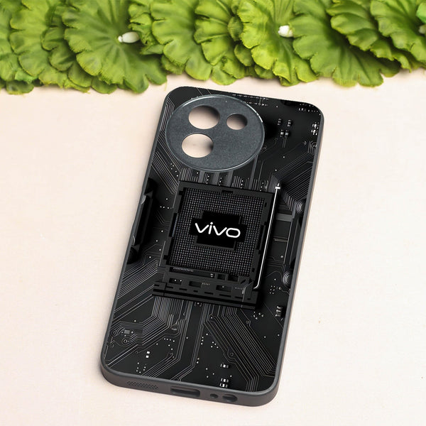 Microchip metal back case for Vivo V30e