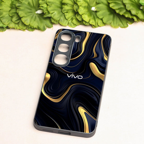 Noir Gold metal back case for Vivo V40 Lite