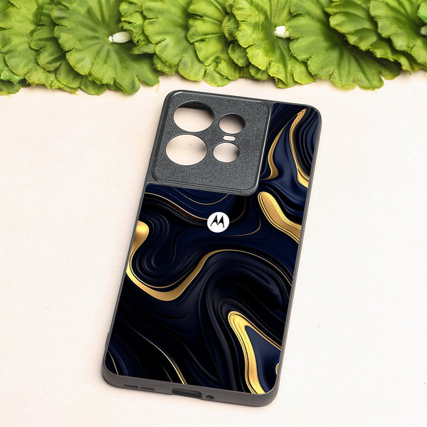 Noir Gold metal back case for Motorola Edge 50 Pro