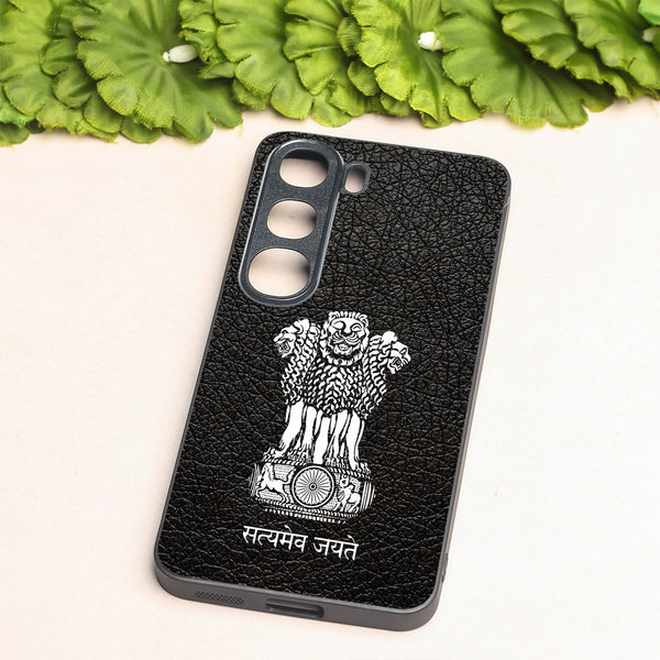 Black Satyamev Jayate metal back case for Vivo V40 Lite