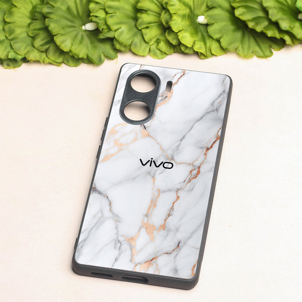 Copper Luxe Marble metal back case for Vivo V29e
