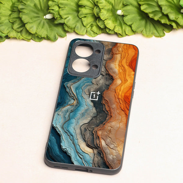 Layered Marble metal back case for Oneplus Nord 2T