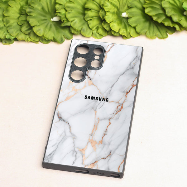 Copper Luxe Marble metal back case for Samsung S24 Ultra