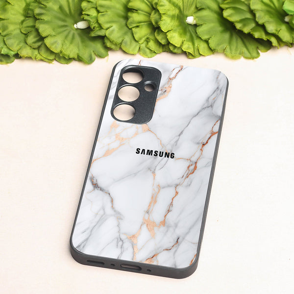 Copper Luxe Marble metal back case for Samsung A35