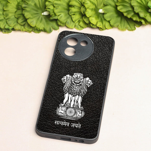 Black Satyamev Jayate metal back case for Vivo V30e