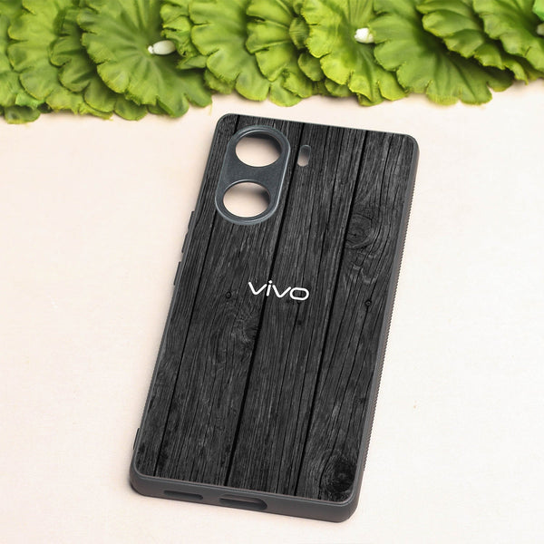 Dark Wood metal back case for Vivo V29e