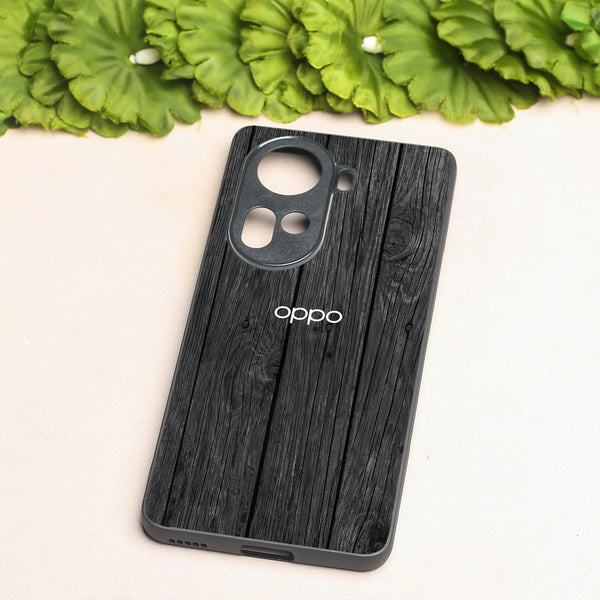 Dark Wood metal back case for Oppo Reno 11