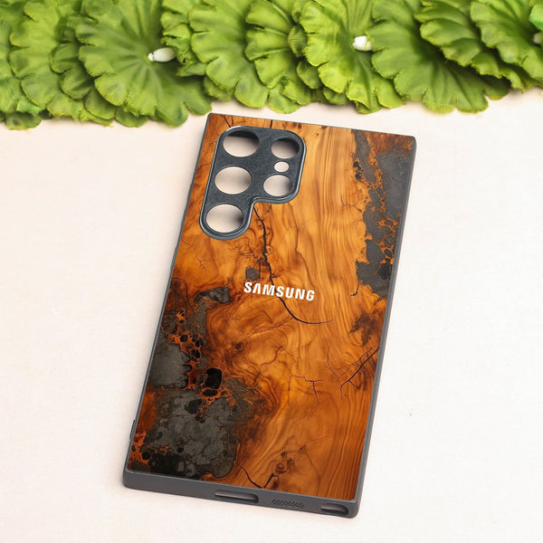 Lava Oak metal back case for Samsung S24 Ultra