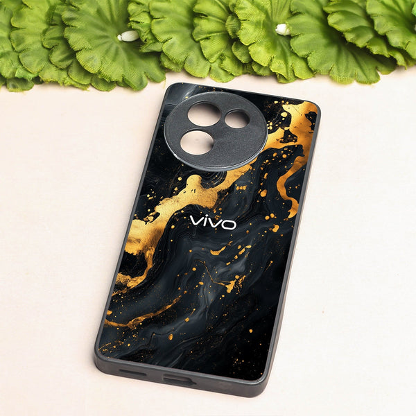 Black Gold Blaze  metal back case for Vivo Y200i