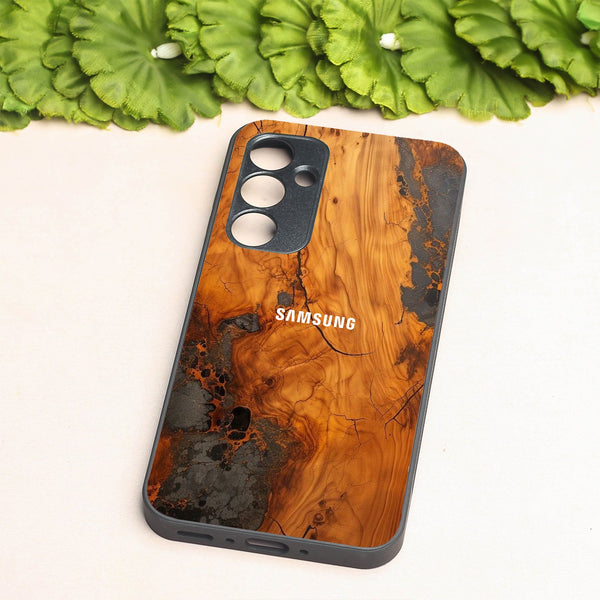 Lava Oak metal back case for Samsung A35