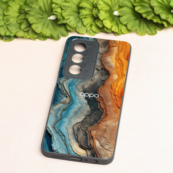 Layered Marble metal back case for Oppo A3 Pro 5g