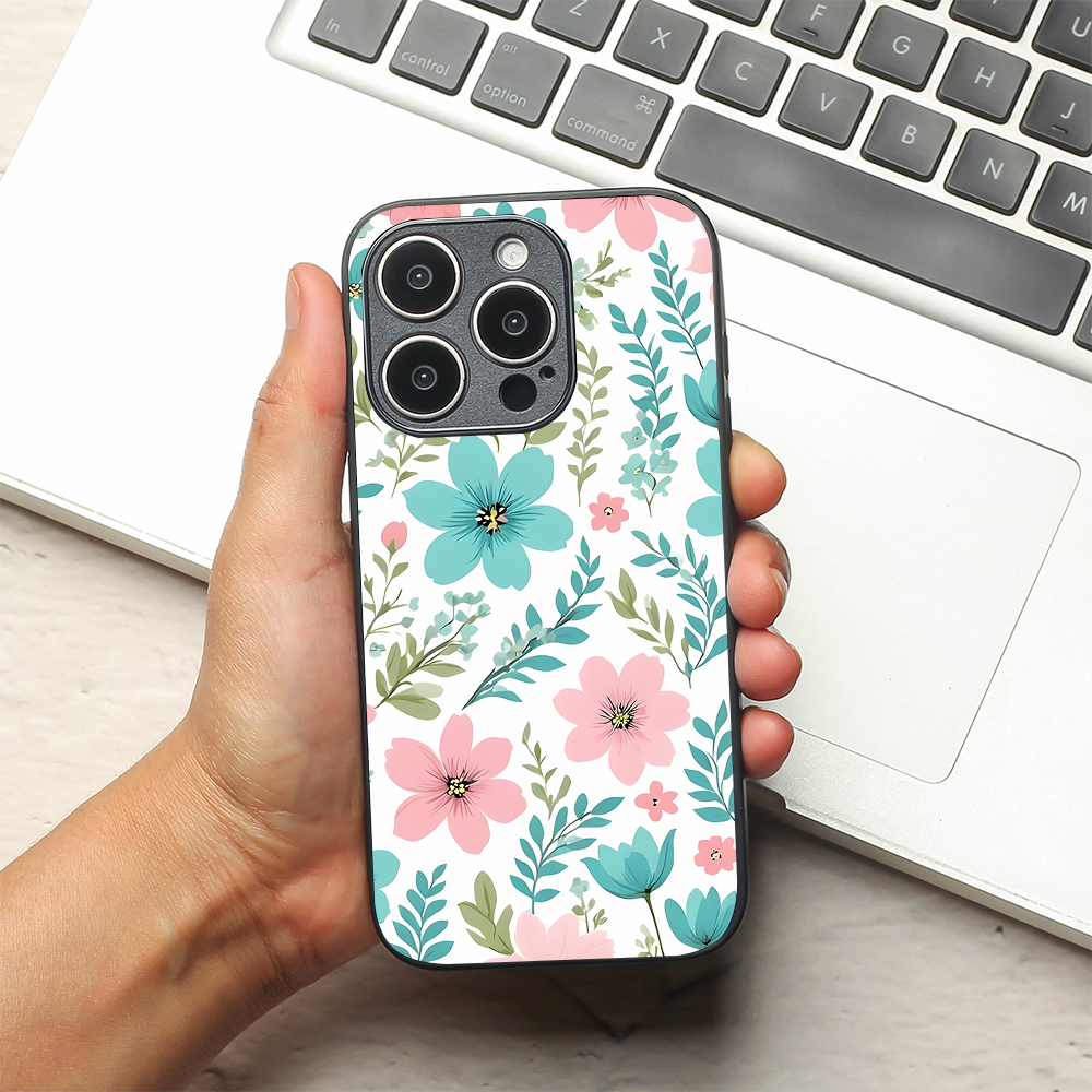 Floral Mist metal back case for Apple Iphone 16 Pro Max