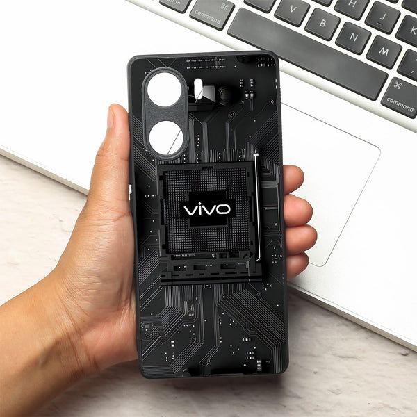 Microchip metal back case for Vivo V29e