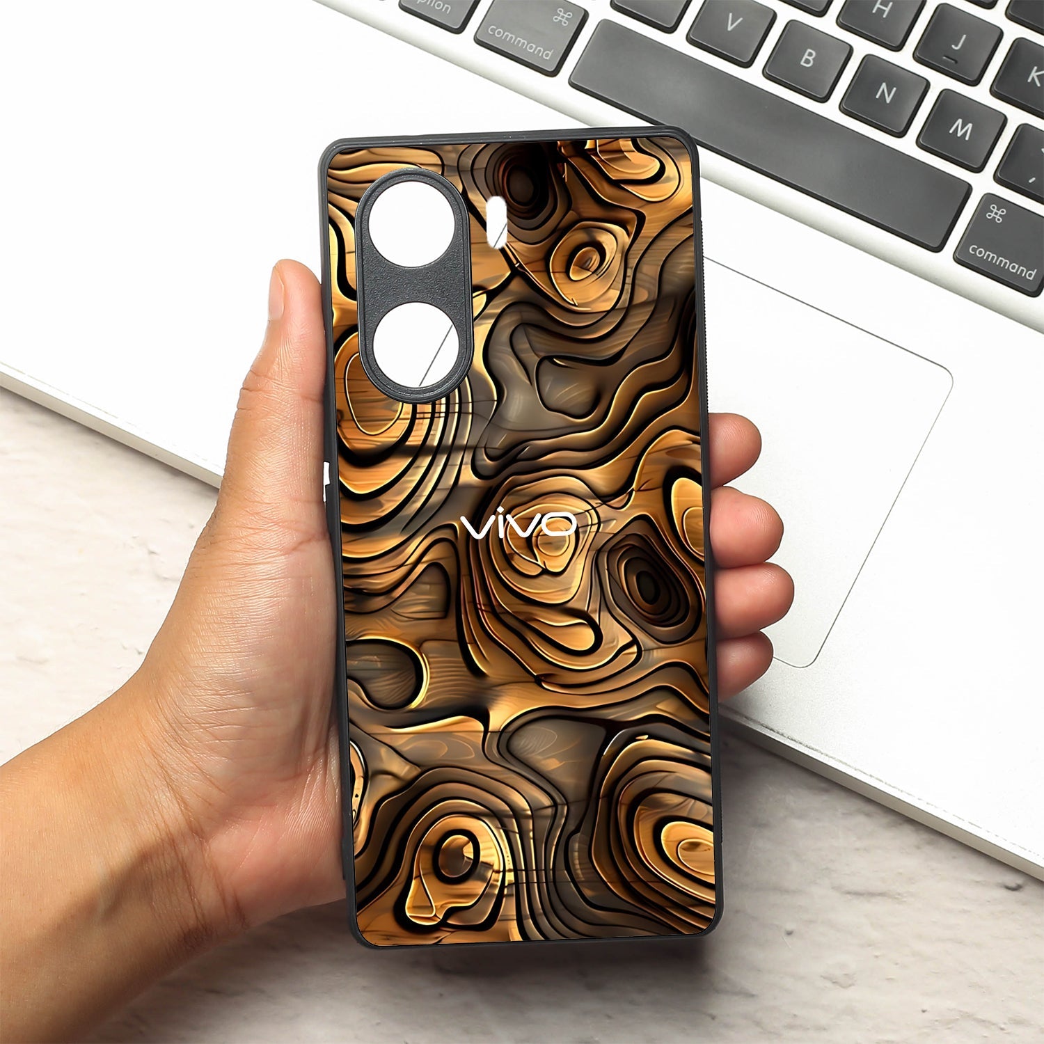 Rust Mirage metal back case for Vivo V29e