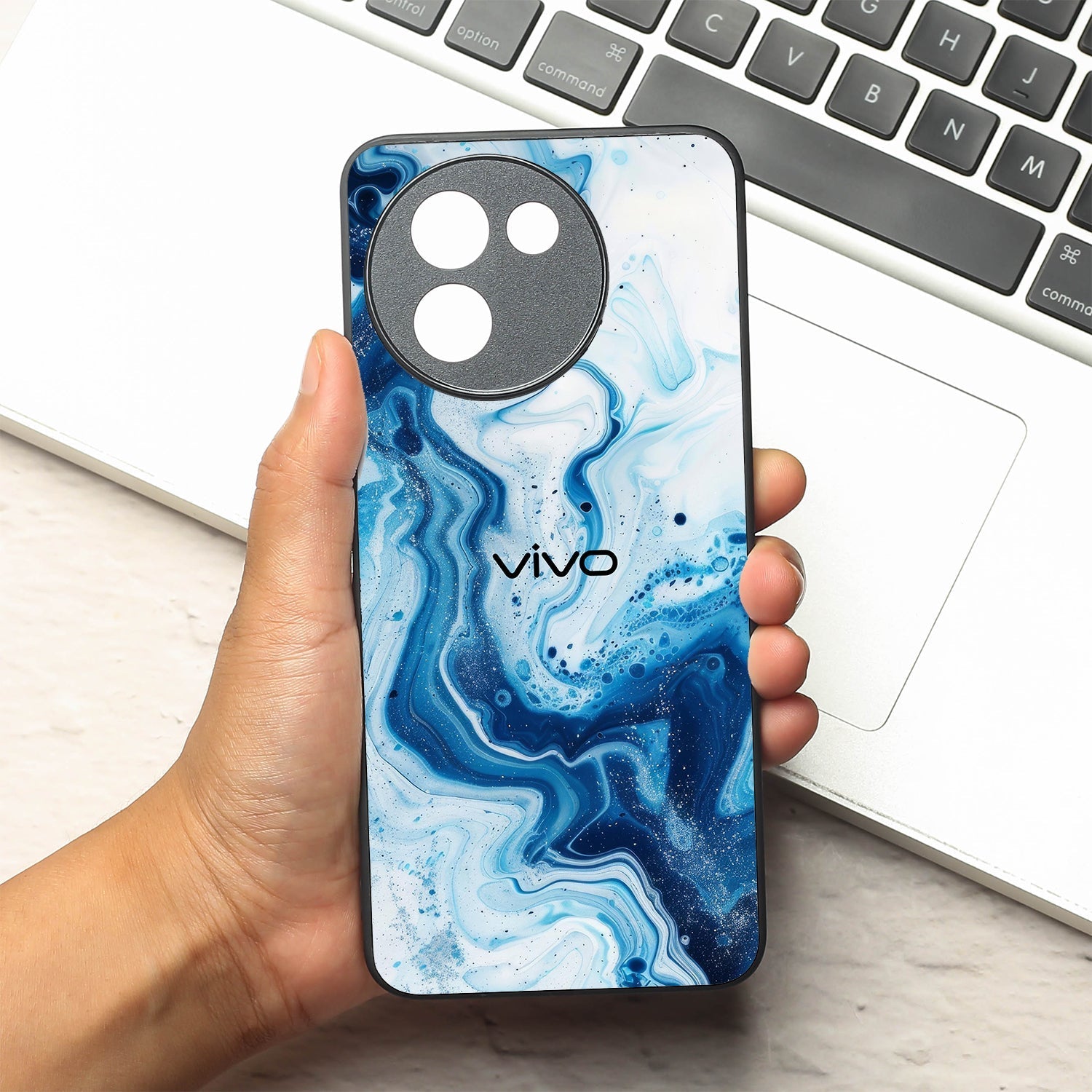 Neptune Swirl metal back case for Vivo Y200i