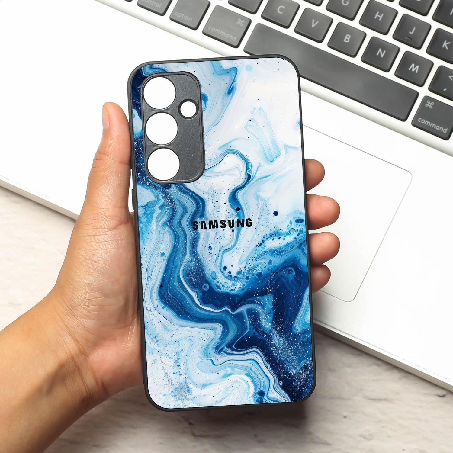 Neptune Swirl metal back case for Samsung A35