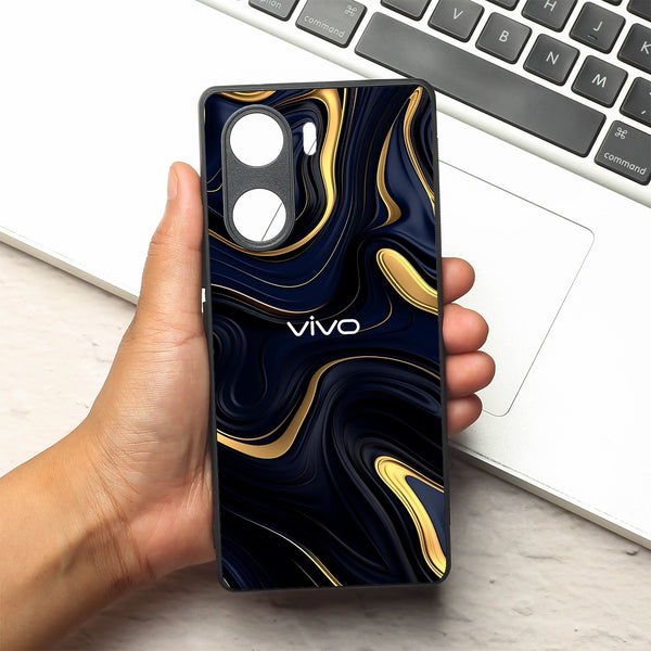 Noir Gold metal back case for Vivo V29e