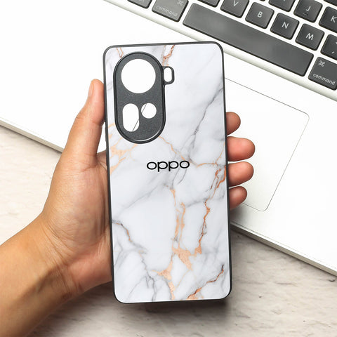 Copper Luxe Marble metal back case for Oppo Reno 11