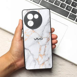 Copper Luxe Marble metal back case for Vivo V30e