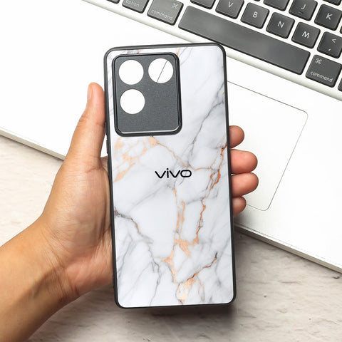 Copper Luxe Marble metal back case for Vivo T2 Pro